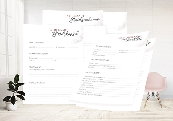 Checklisten bruidsstylisten webshop